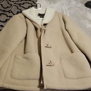 Shearing lined fleece coat.